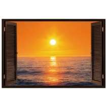 Ventanas 3d sol playa atardecer